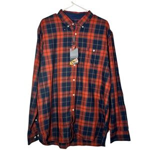 NWT Joules Men’s Hewitt Plaid Cotton Shirt Button Down Red Blue Long Sleeve XL